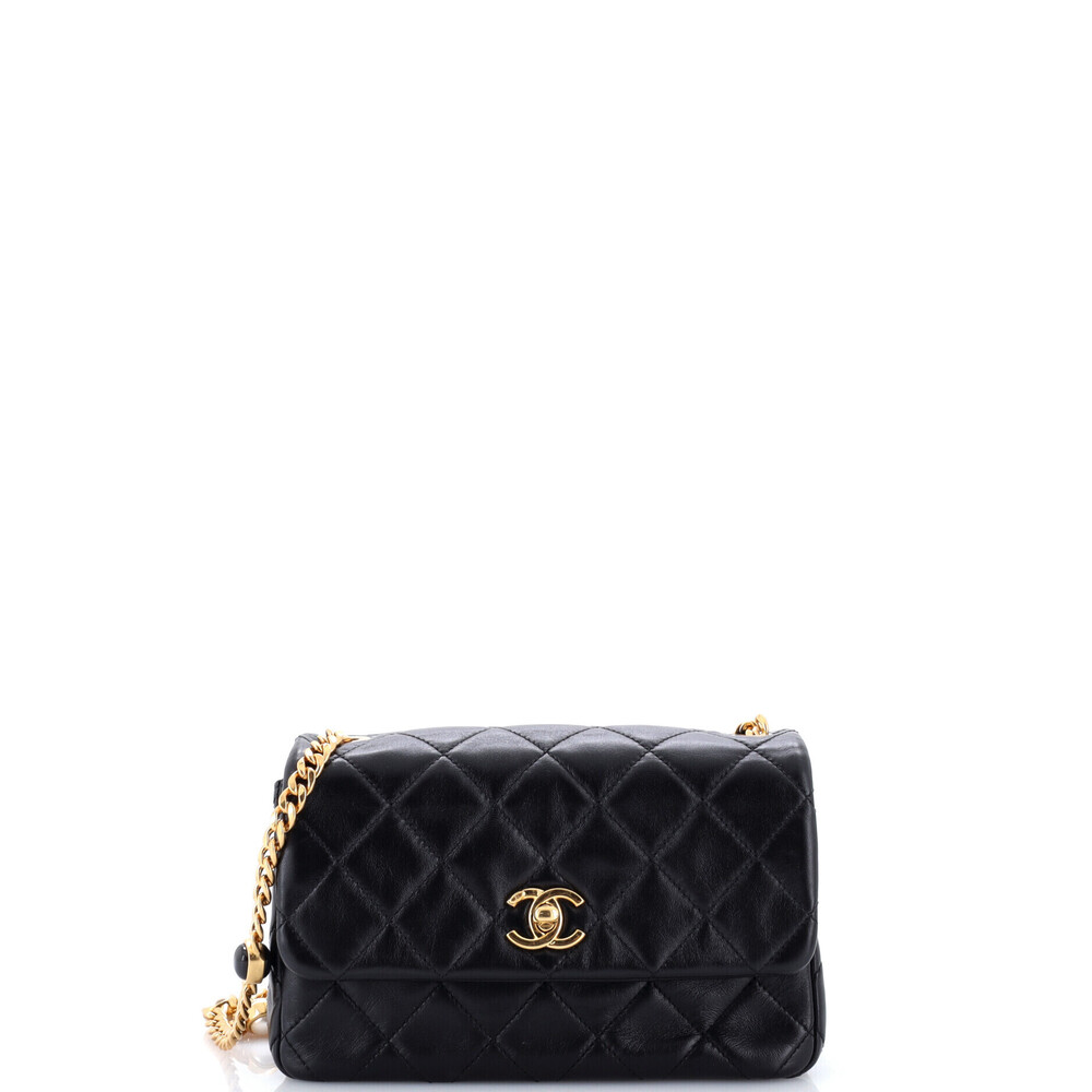 Chanel Small Resin Pearl Chain Flap Bag